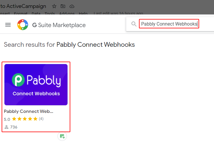 Search Pabbly Connect Webhook Addon