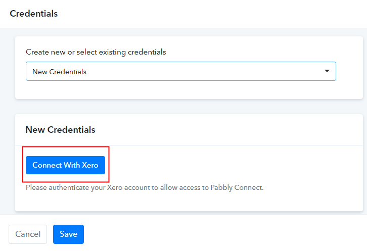 Authorize Xero Account