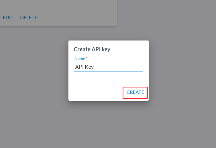 Create API Key