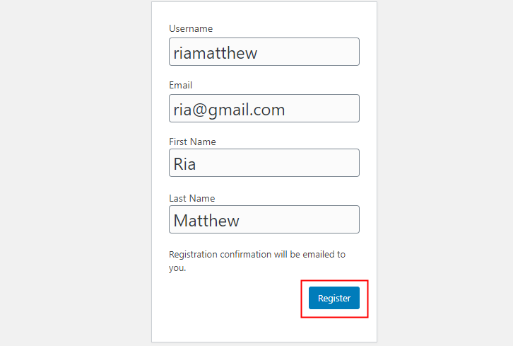 Register User