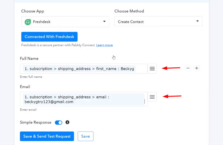 Map the Fields Freshdesk