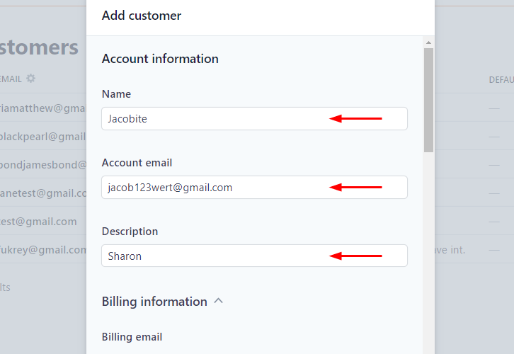 Add Account Information