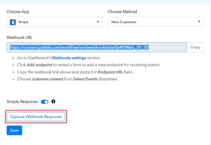 Capture the Webhook Response