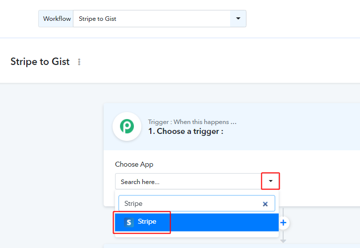 Integrate Stripe for Stripe to Gist