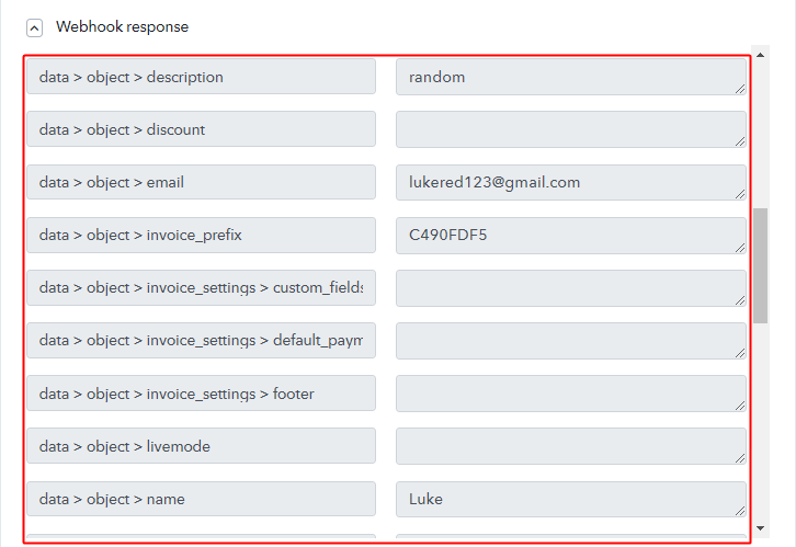 Trigger API Response