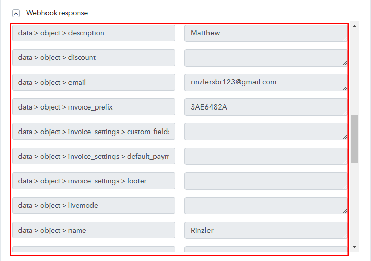 Trigger API Response for Stripe to Gist