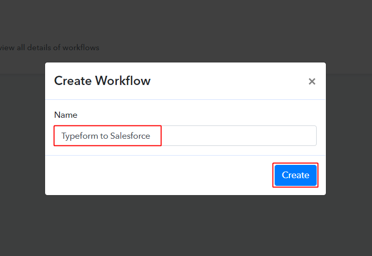 Typeform to Salesforce Workflow