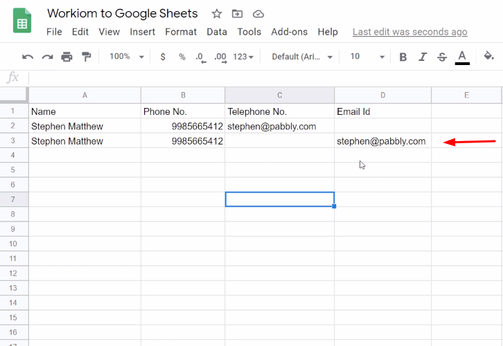 Check Response Google Sheets