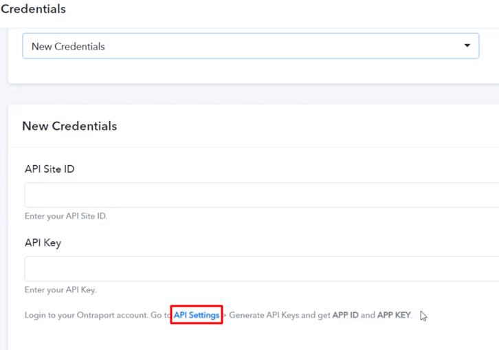 Click on Link to Get API Ontraport