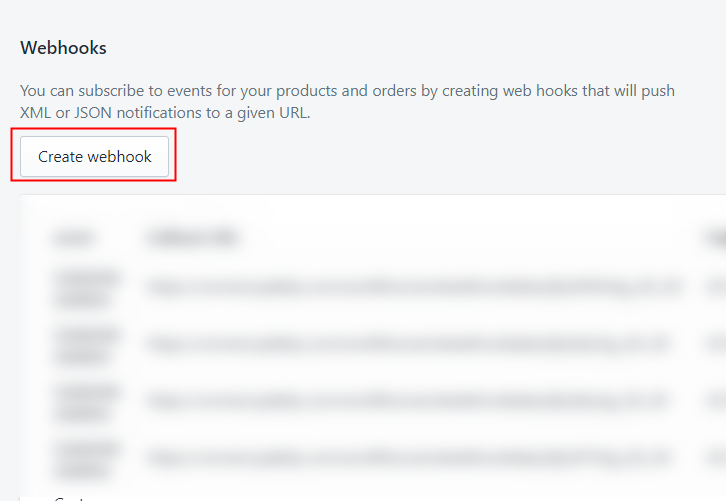 Create Webhook