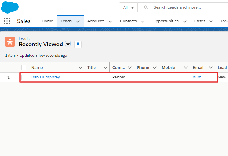 Check Response in Salesforce Dashboard