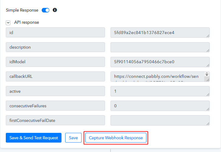 Capture Webhook Response for Trello to Google Calendar