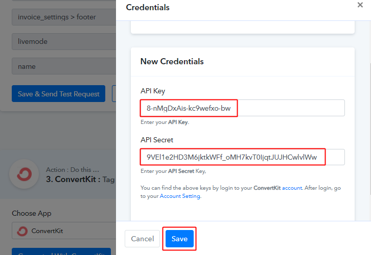 Paste Both Keys and Click Save