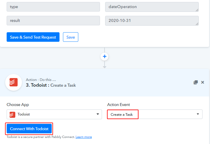 Select Method & Connect with Todoist