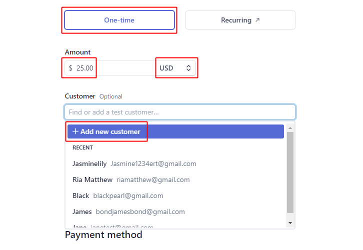 Set Amount & Click on Add Customer