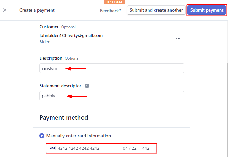 Submit Payment for Stripe to Salesforce