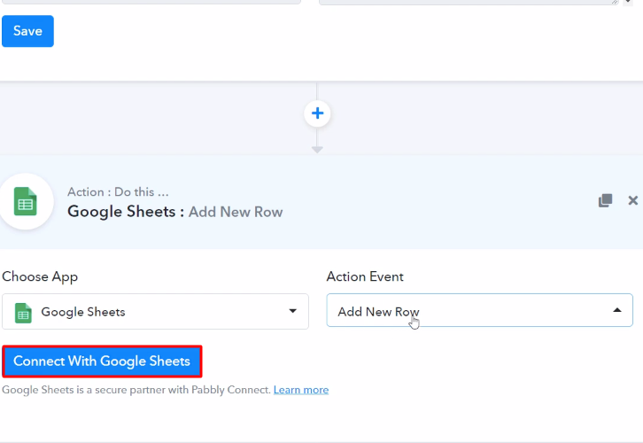 Connect with Google Sheets