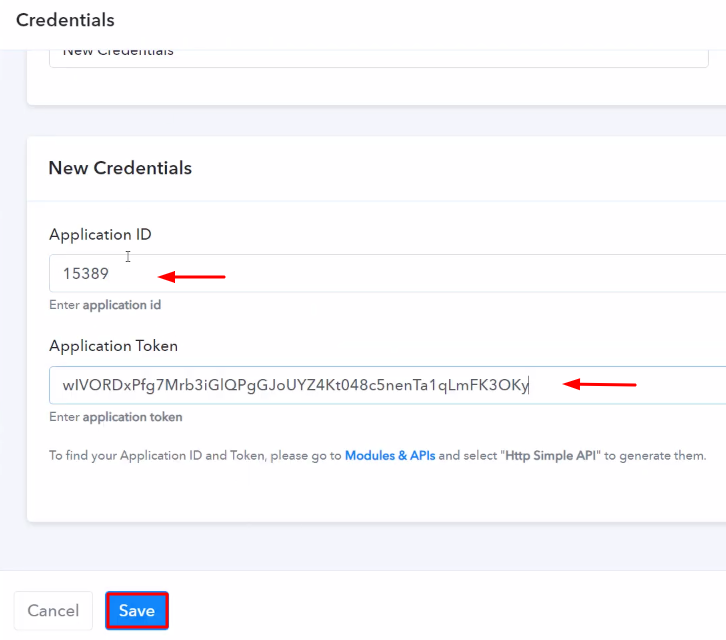 Paste API Key Bulkgate