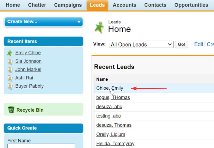 Check Response in Salesforce Dashboard