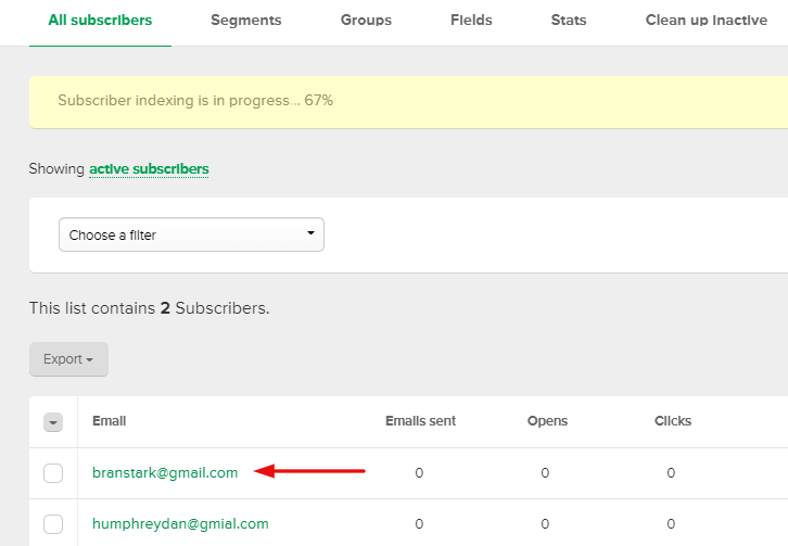 Check Response in MailerLite Dashboard