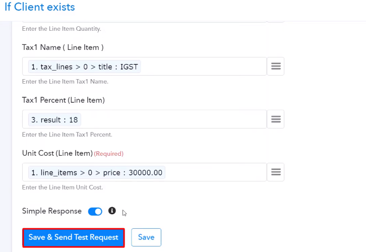 Send Test Request Freshbooks 2