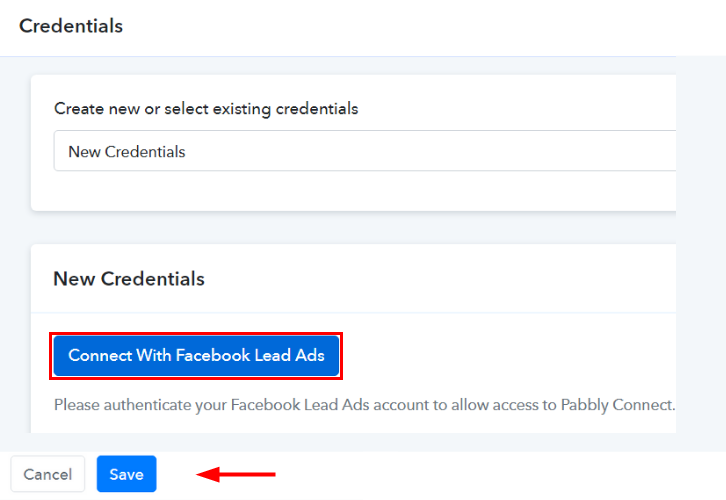 Authorize Facebook