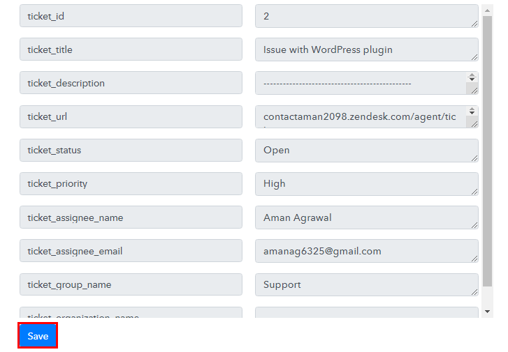 Check and Save the Webhook Response for Zendesk to Google Sheets