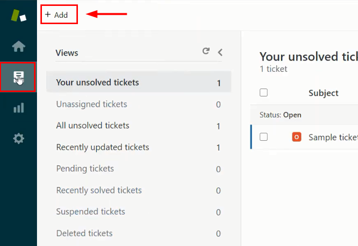Create a new Ticket