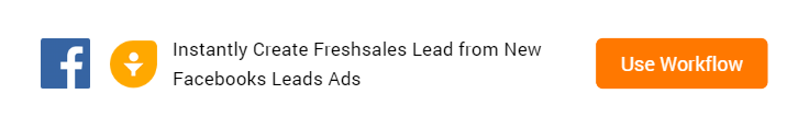 Create Freshsales Lead from New Facebooks Leads Ads Workflow