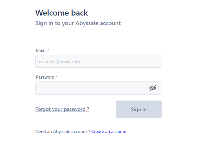 Login to Abyssale