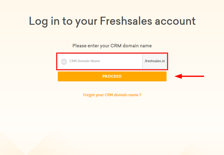 Login to Freshsales