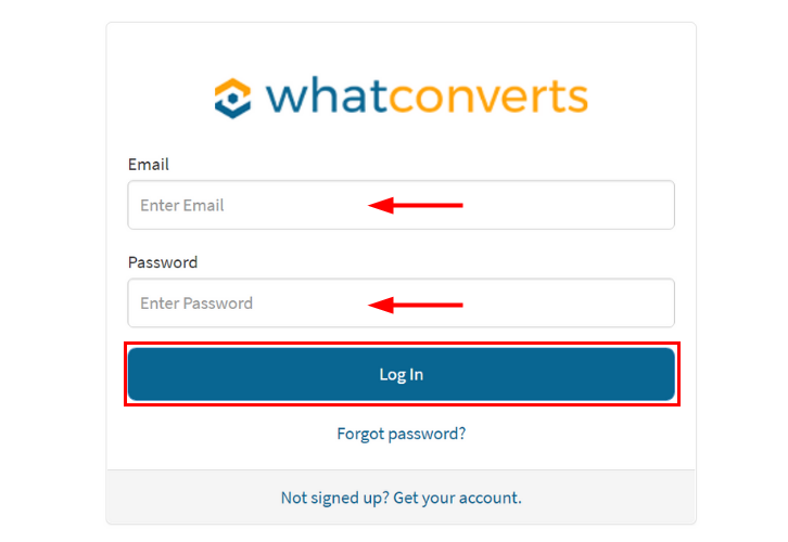 Login to WhatConverts