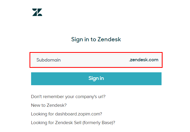 Login to Zendesk 