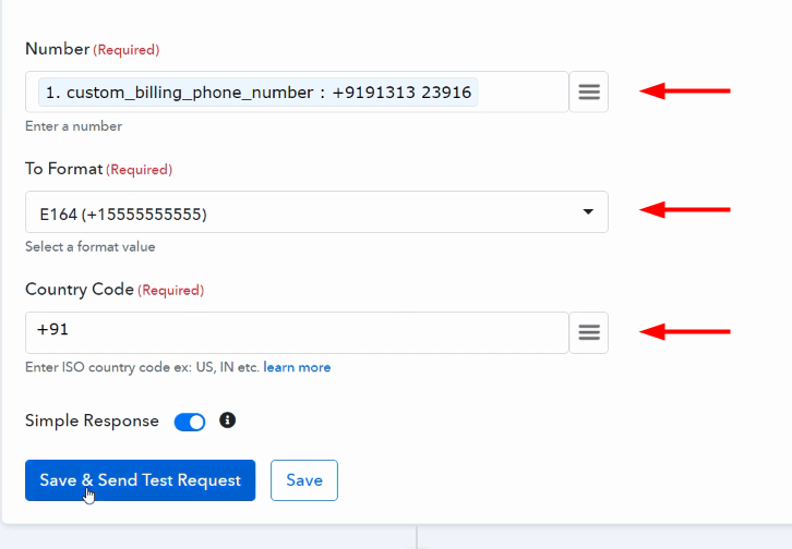 Map Fields in Number Formatter