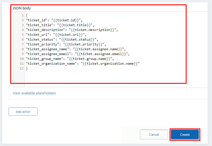 Paste the JSON Body