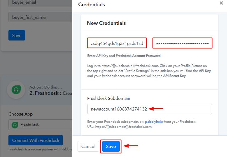 paste_freshdesk_credentials_and_subdomain_for_paykickstart_to_freshdesk