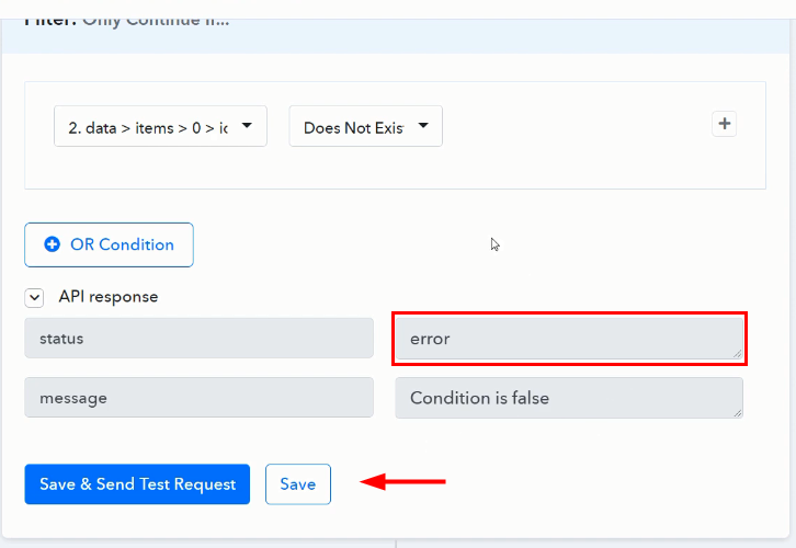 Save API Response