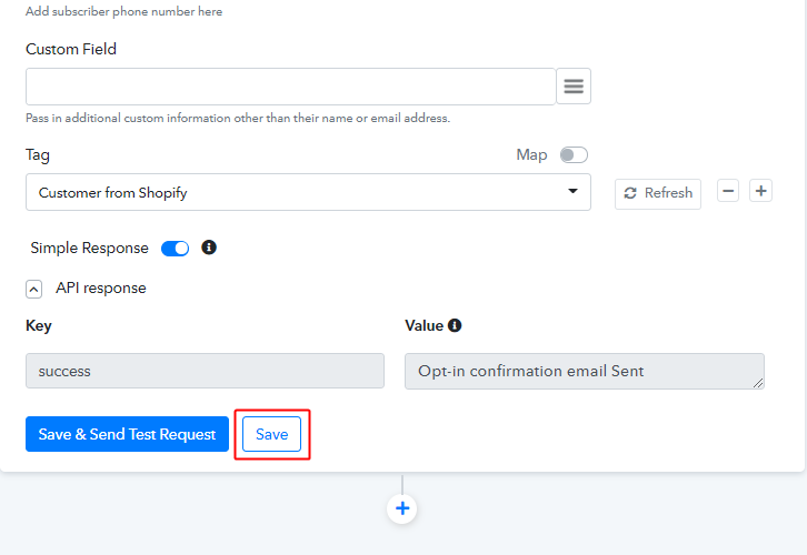 save_action_api_response_for_shopify_to_sendlane