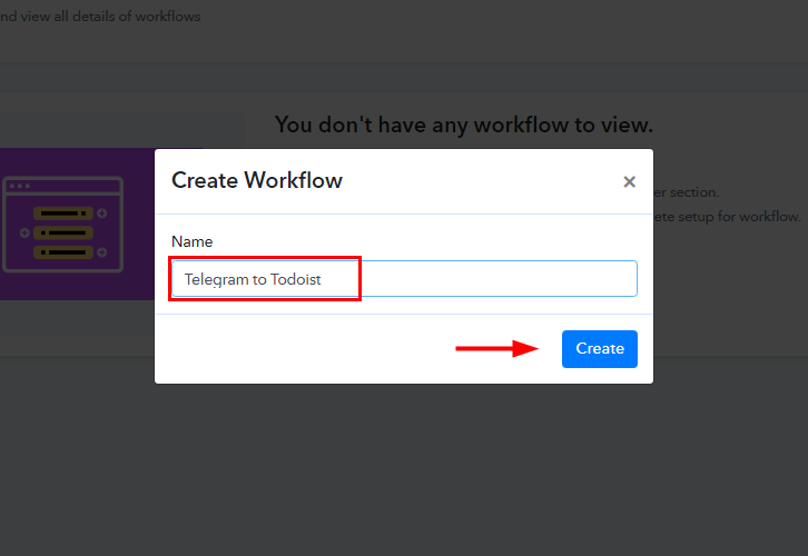 Telegram to Todoist Workflow