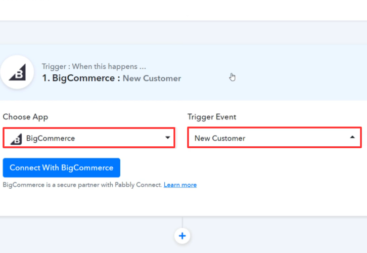 Select Application you Want to Integrate BigCommerce