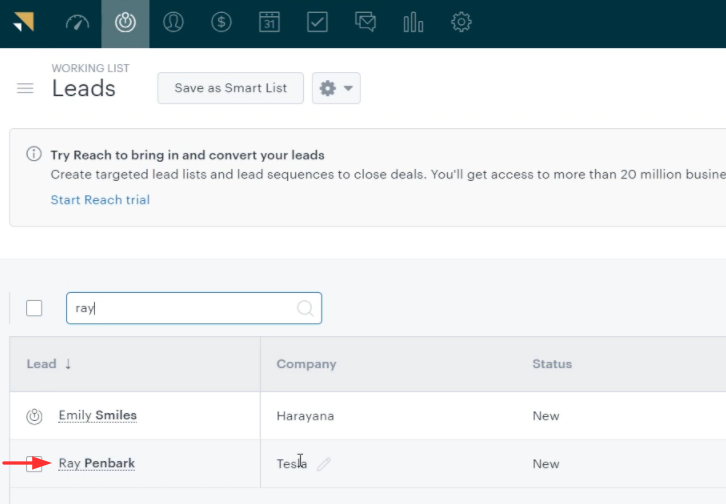 Check Response in Zendesk Sell Dashboard