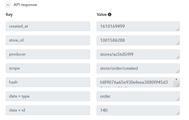 Test the Response in Pabbly Connect Dashboard