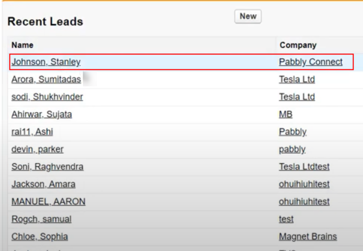 Check Response in Salesforce Dashboard