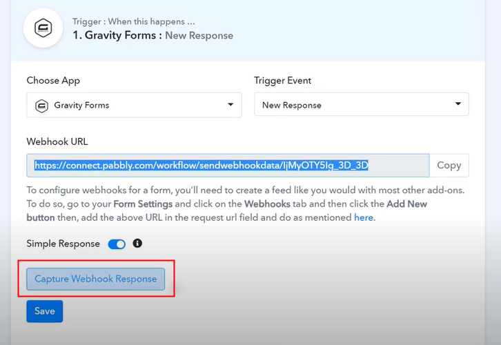 Capture Webhook Response