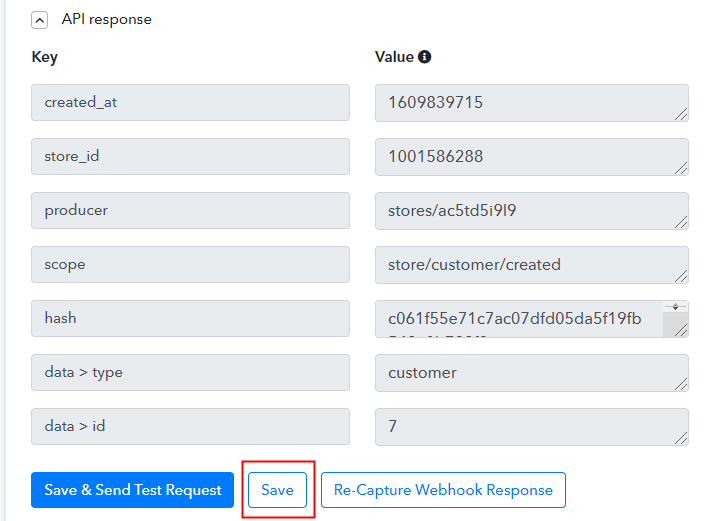 Test the Response in Pabbly Connect Dashboard