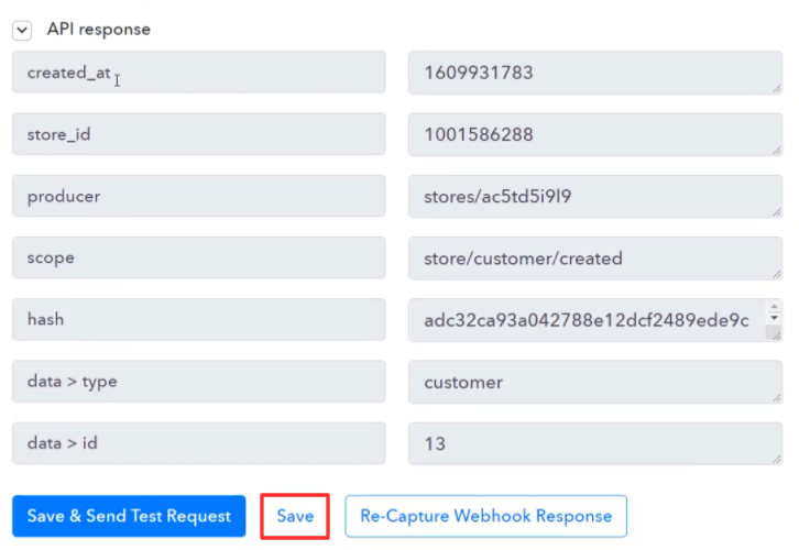 Test the Response in Pabbly Connect Dashboard