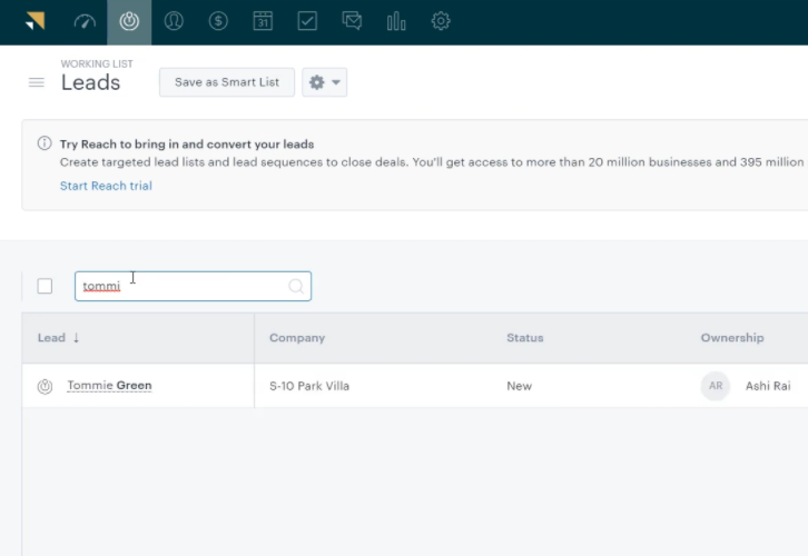 Check Response in Zendesk Sell Dashboard