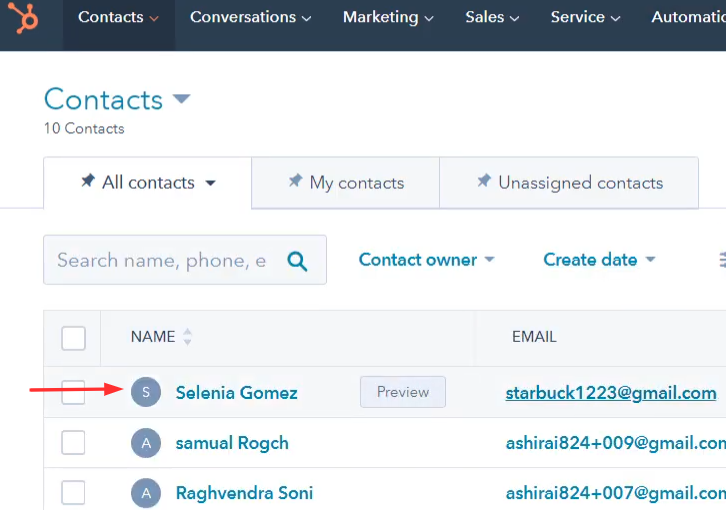Check Response in HubSpot CRM