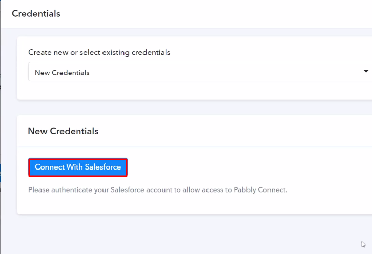 Authorize Application Salesforce