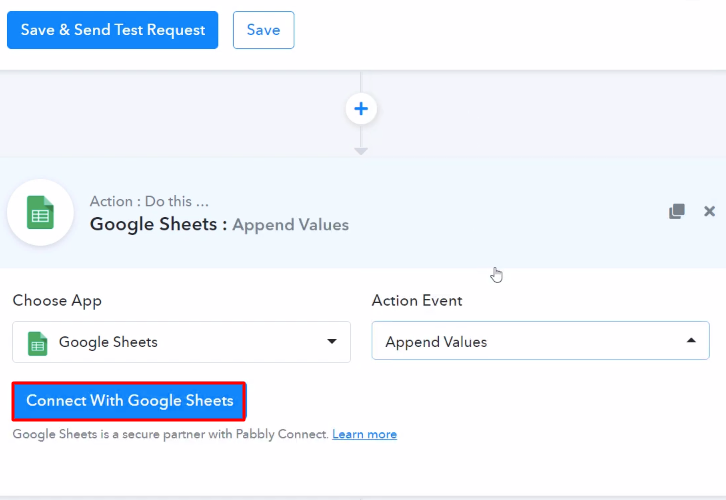 Connect with Google Sheets